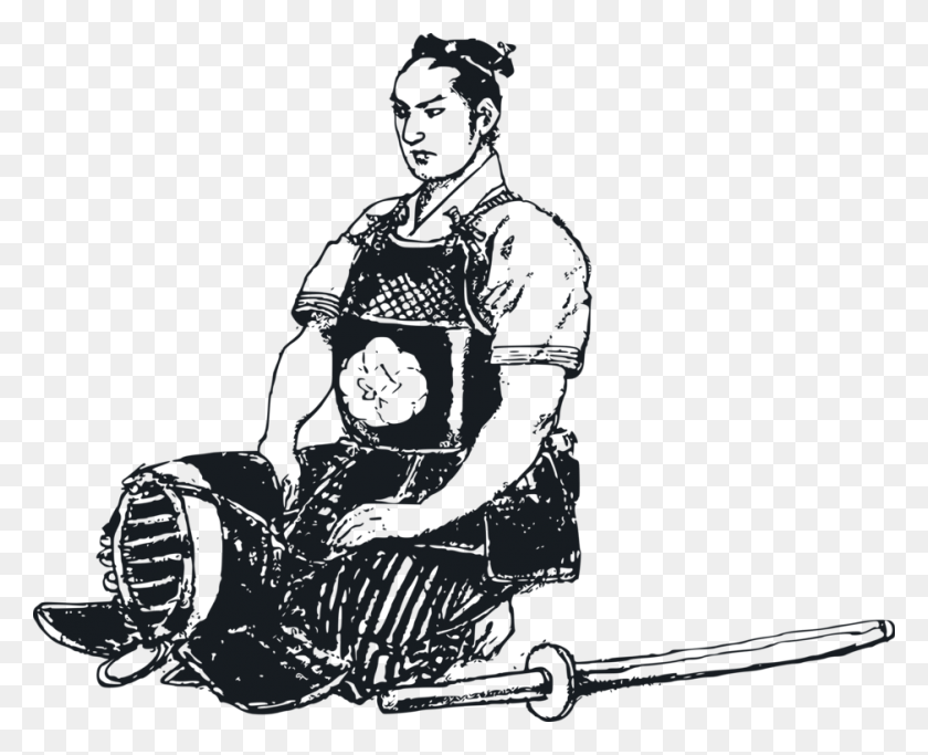 938x750 Kendo Martial Arts Sports Karate Drawing - Chainsaw Clipart Black And White