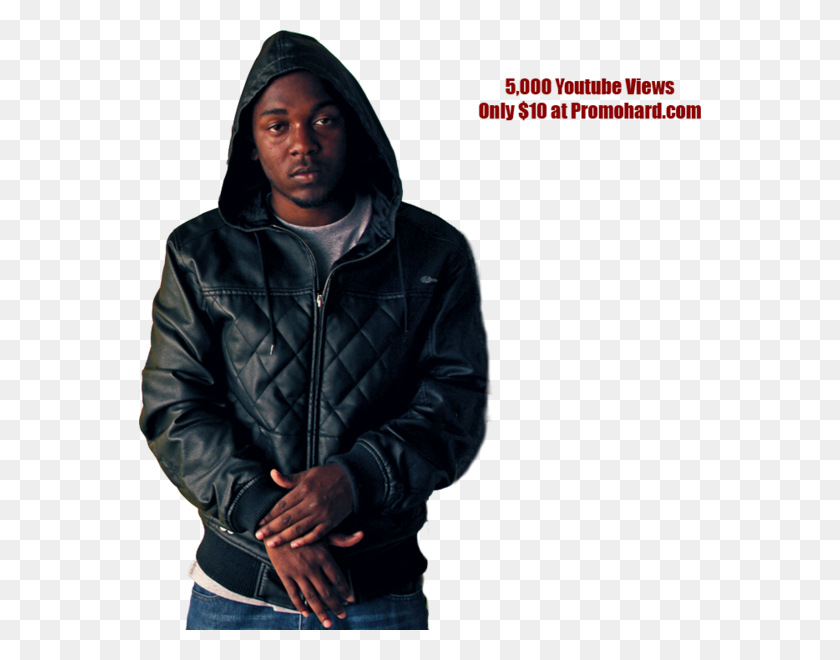 562x600 Kendrick Lamar In Hoodie - Kendrick Lamar PNG