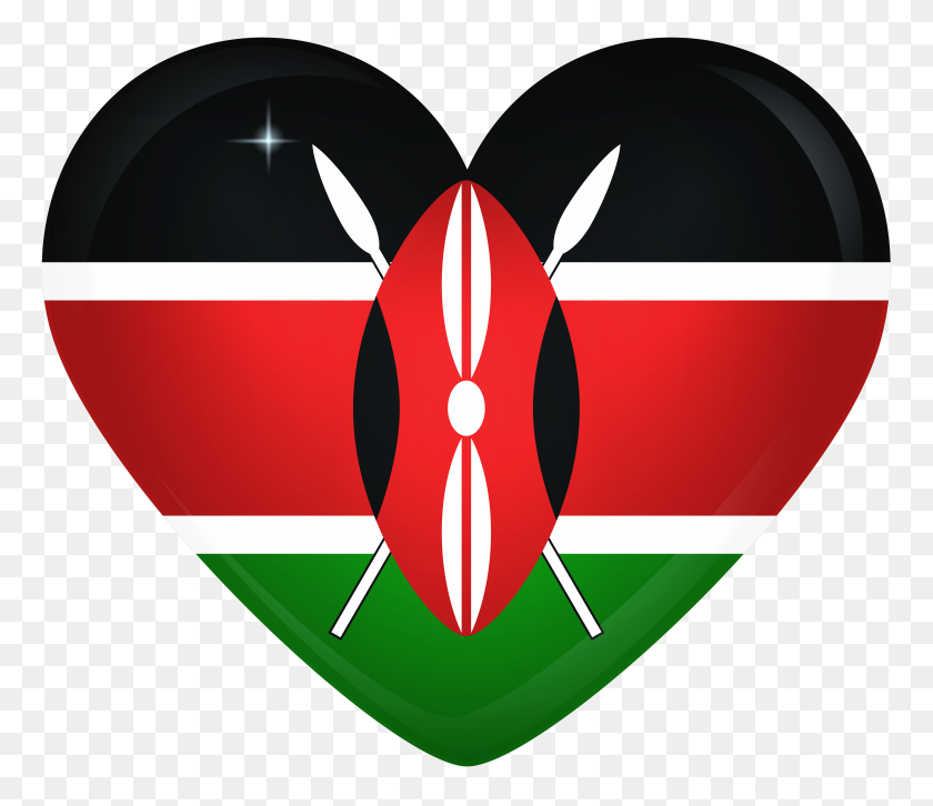 6000x5127 Kenya Large Heart - Kenya Clipart