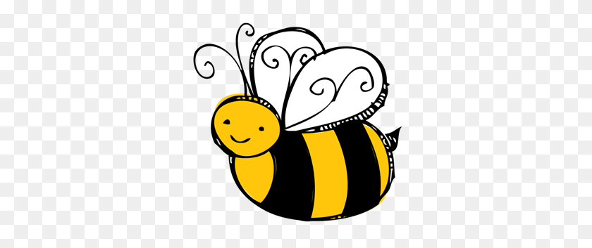 300x293 Kerins - Bumble Bee Clipart En Blanco Y Negro