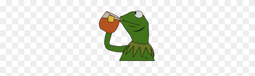 190x190 Kermit Sipping Tea Meme King But That's None Of My - Kermit PNG