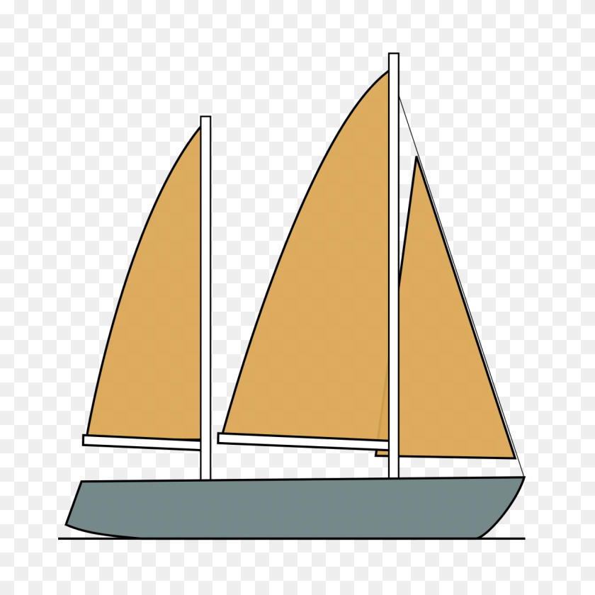 1200x1200 Ketch - Sailboat Clipart PNG