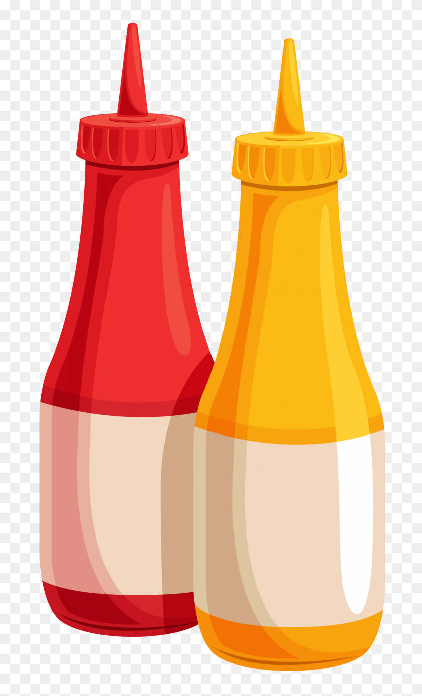 1842x3128 Ketchup And Mustard Bottles Png Clipart Gallery - Mustard PNG