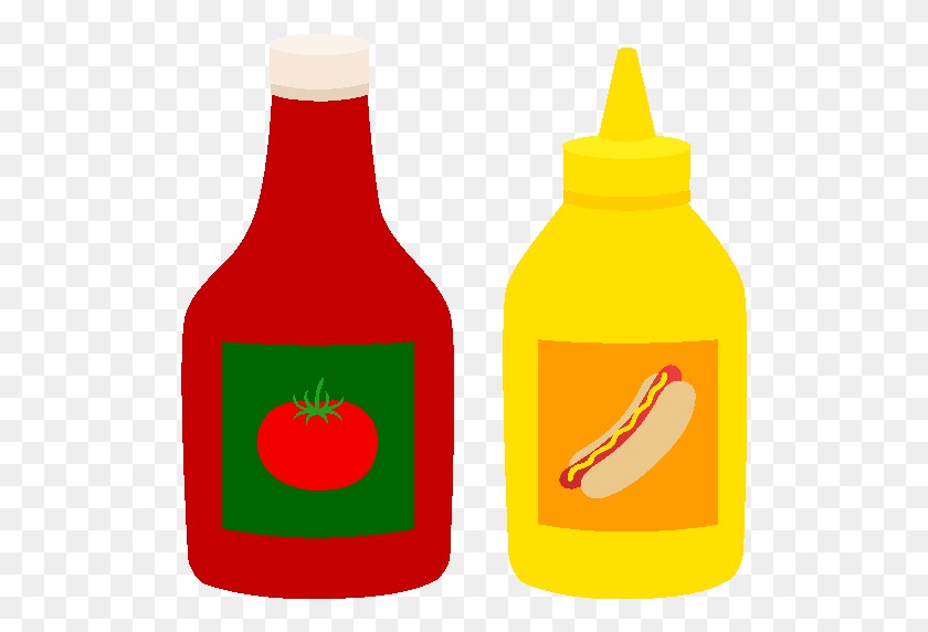 512x512 Ketchup Clipart Salsa De Pescado - Apple And Pencil Clipart