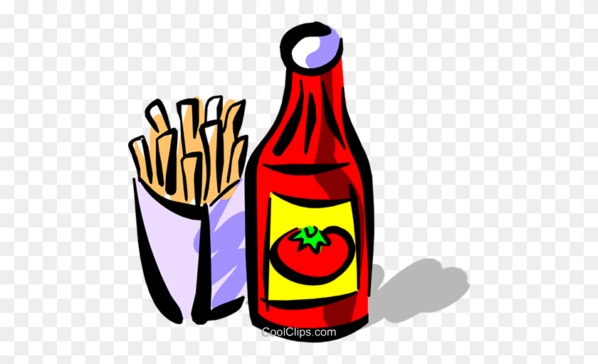 480x452 Ketchup Royalty Free Vector Clip Art Illustration - Condiments Clipart