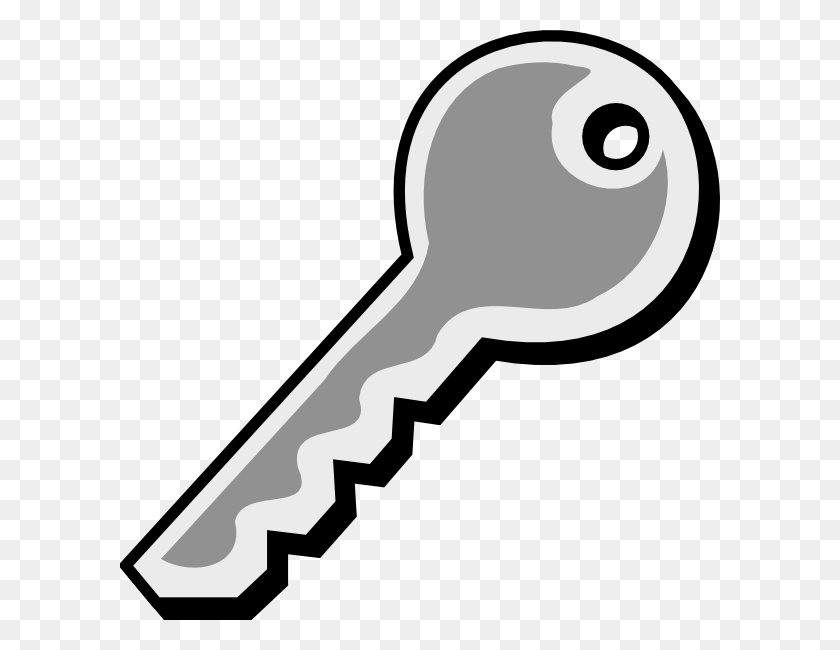 600x590 Key Clip Art Free Vector - Record Clipart Black And White