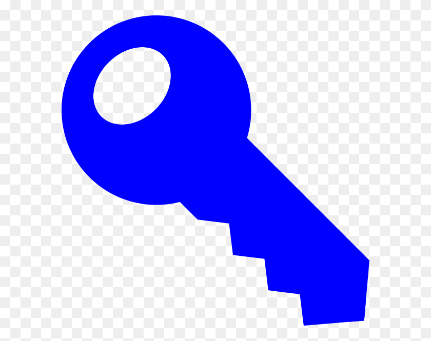 600x605 Key Clipart Blue - Keyhole Clipart