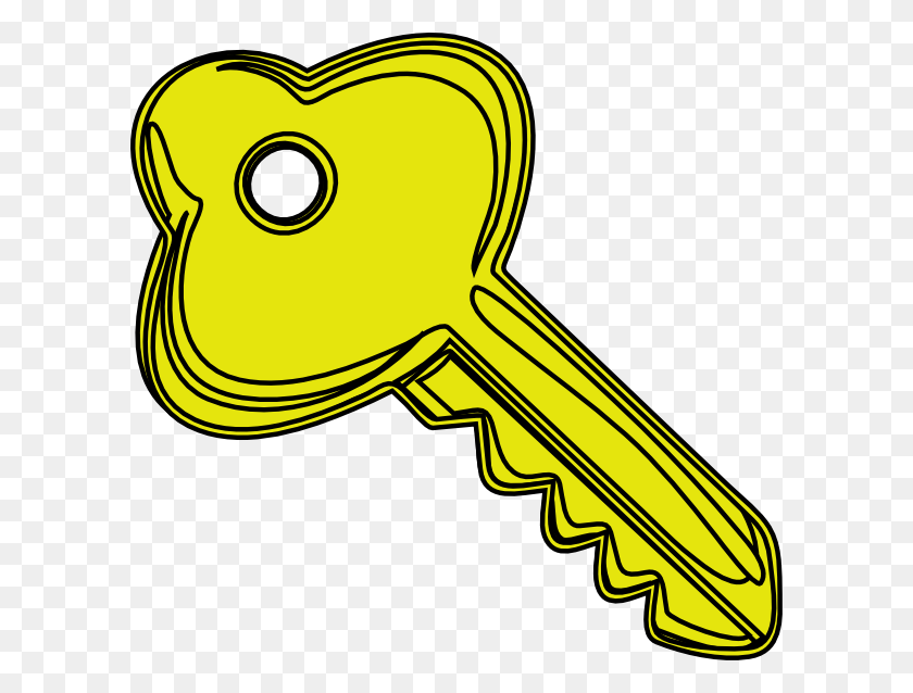 600x578 Key Clipart Door - Keyhole Clipart