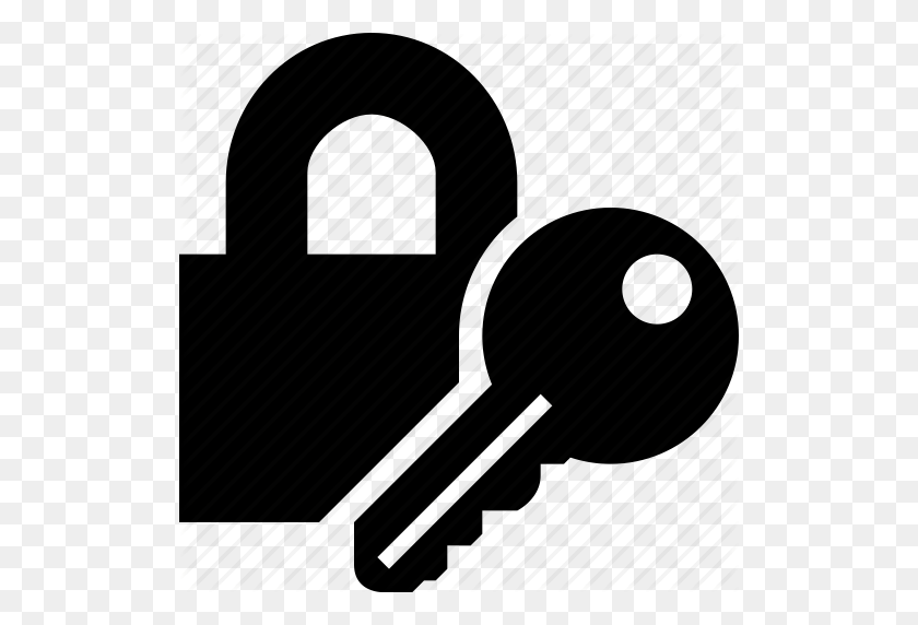 512x512 Key, Lock, Locked, Password, Privacy, Private, Protection - Lock And Key PNG