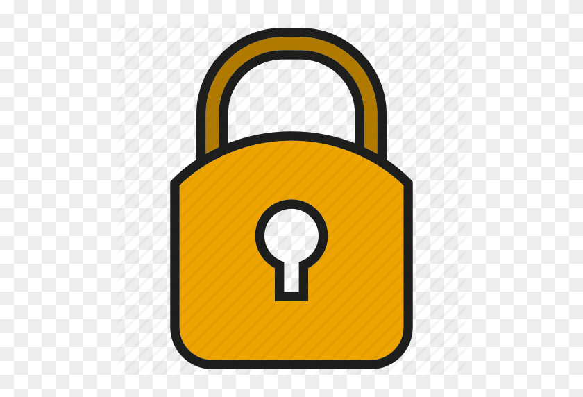 512x512 Key, Lock, Protect, Security Icon - Lock And Key PNG