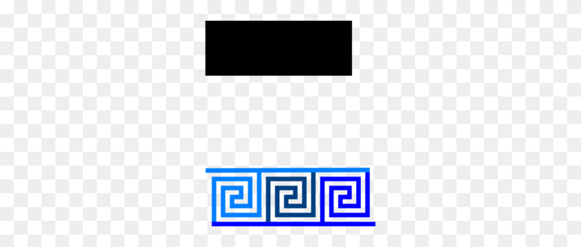 252x298 Key Pattern Greek Border Three Blues Clip Art - Greek Flag Clipart