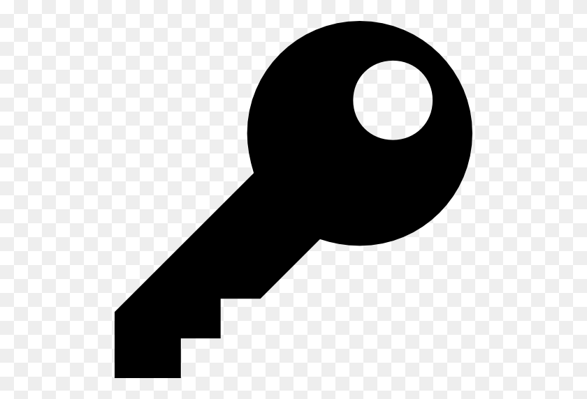 512x512 Key Silhouette Security Tool Interface Symbol Of Password - Password Icon PNG