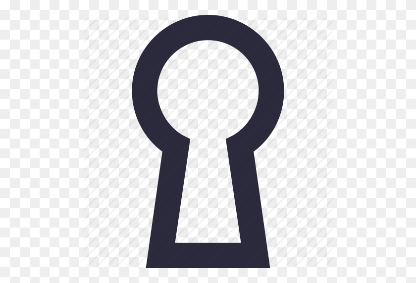 512x512 Слот Для Ключа, Замочная Скважина, Замок, Конфиденциальность, Значок Безопасности - Отверстие Для Ключа Png