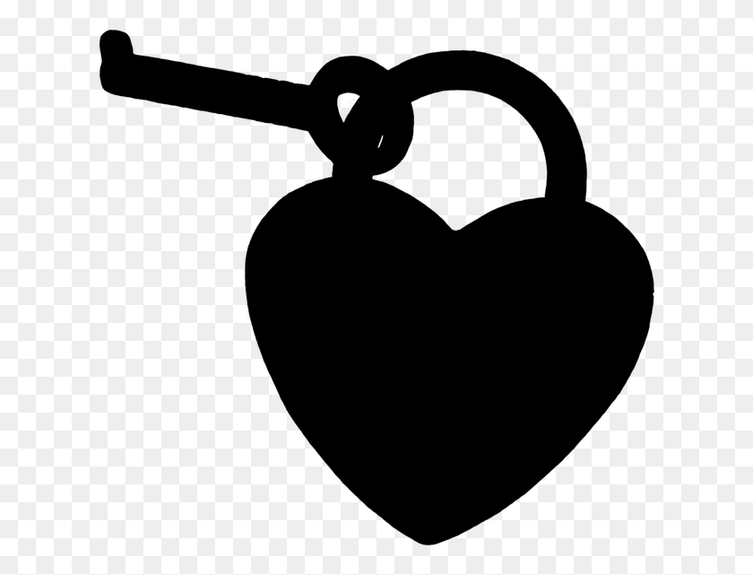626x581 Key To The Heart Silhouette Black Love - Heart Silhouette Clip Art