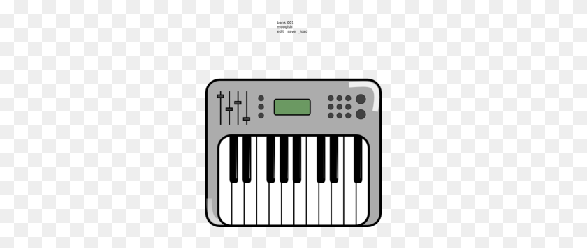 252x296 Keyboard Clip Art - Piano Keyboard Clipart