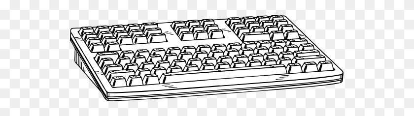 555x176 Keyboard Cliparts - Keyboard Clipart Black And White