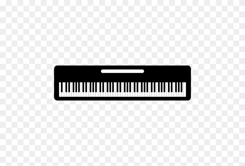 512x512 Keyboard Musical Instrument Silhouette - Keyboard PNG