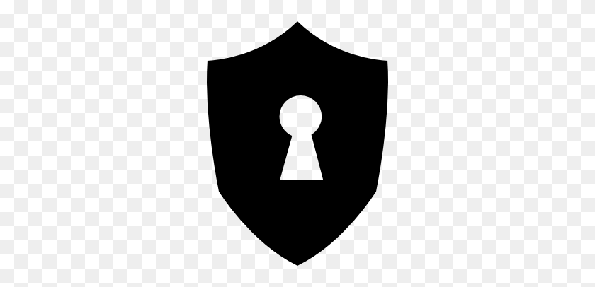 256x346 Keyhole In A Shield Black Shape Pngicoicns Free Icon Download - Keyhole PNG