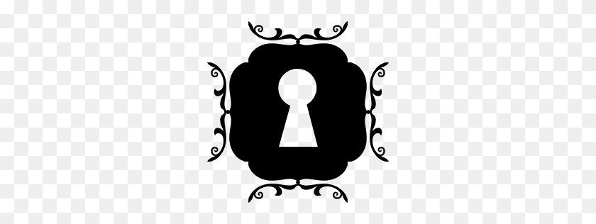 256x256 Keyhole In A Square Shape With Rounded Ornaments Around Pngico - Keyhole PNG