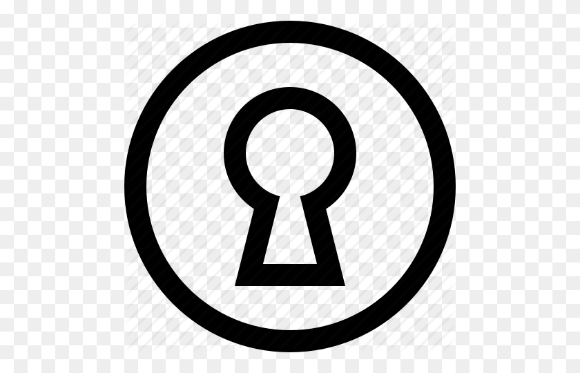 480x480 Keyhole, Lock, Password, Privacy, Protection, Safe, Secure - Keyhole PNG