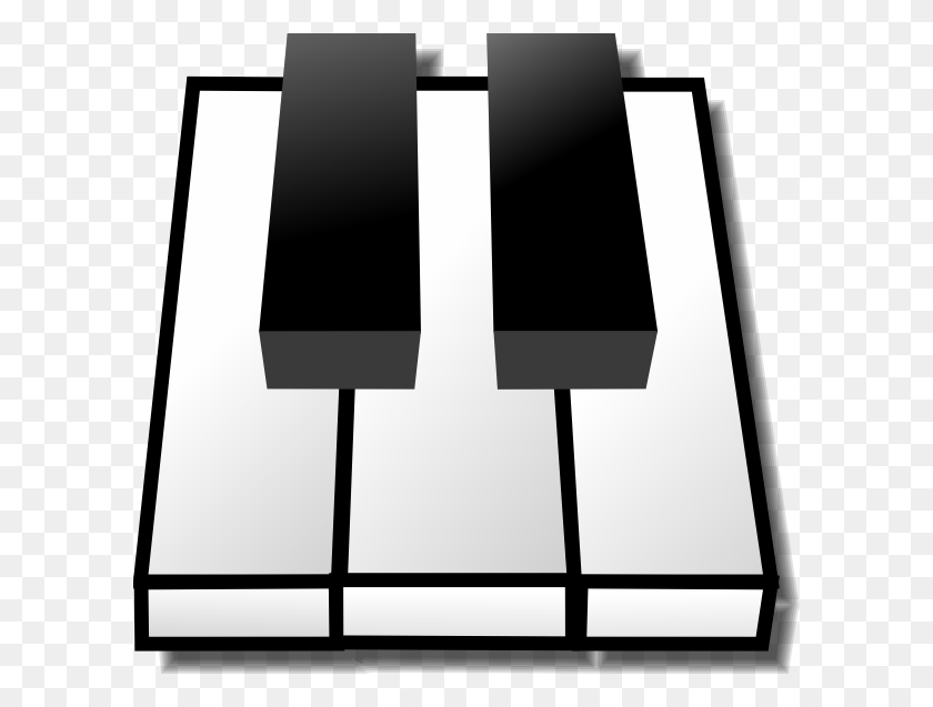 600x577 Keys Png Large Size - Piano Keyboard Clipart