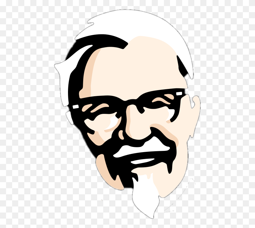 485x691 Kfc Face Logo Kentucky Fried Chicken - Kfc PNG