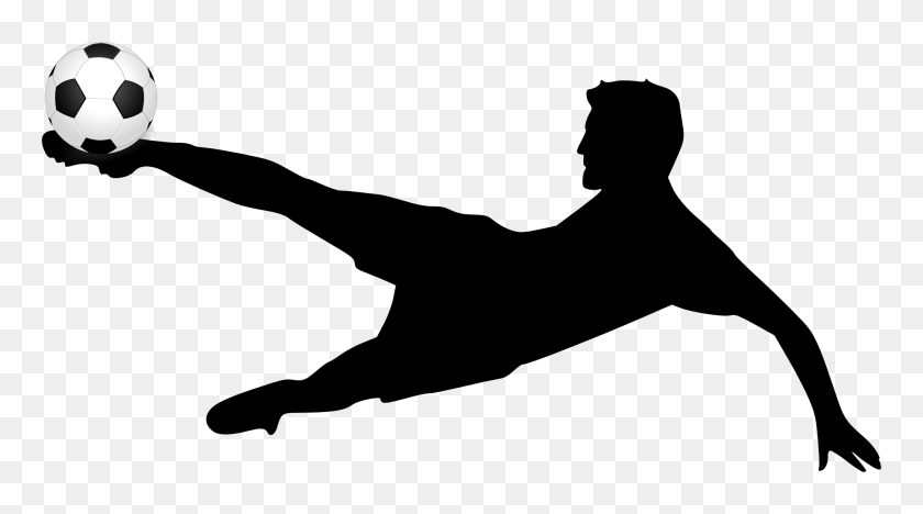 1979x1037 Kick Png Black And White Transparent Kick Black And White - Football Player PNG