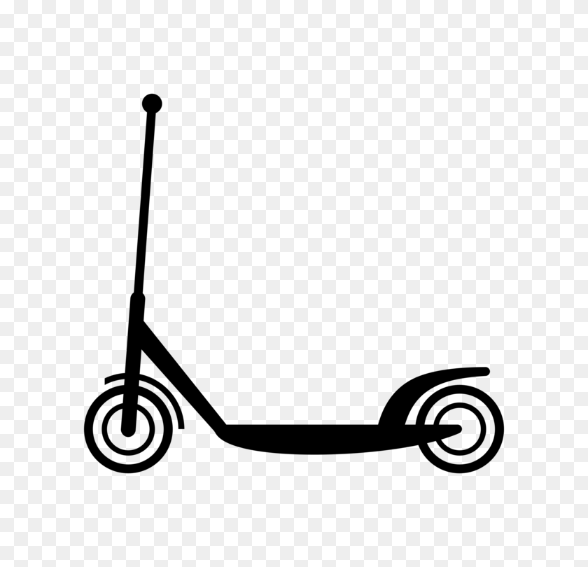 750x750 Kick Scooter Motorcycle Moped Electric Vehicle - Scooter Clipart Black And White