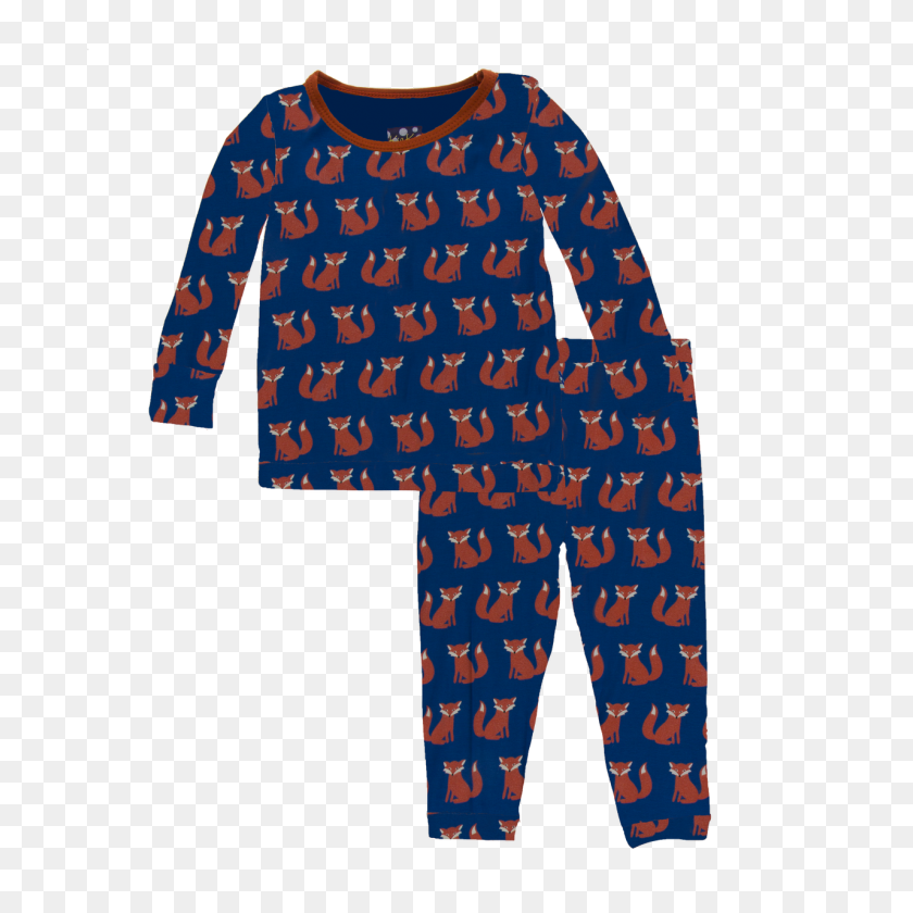 1280x1280 Kickee Pants Custom Print Long Sleeve Pajama Set - Pajamas PNG