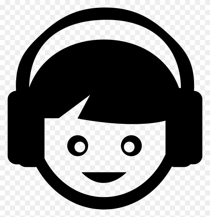 948x980 Niño Escuchando Música Con Auriculares Icono Png Descargar Gratis - Escuchando Png