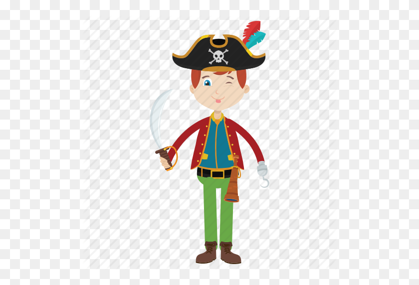 512x512 Kid Pirate - Пираты Карибского Моря Клипарт