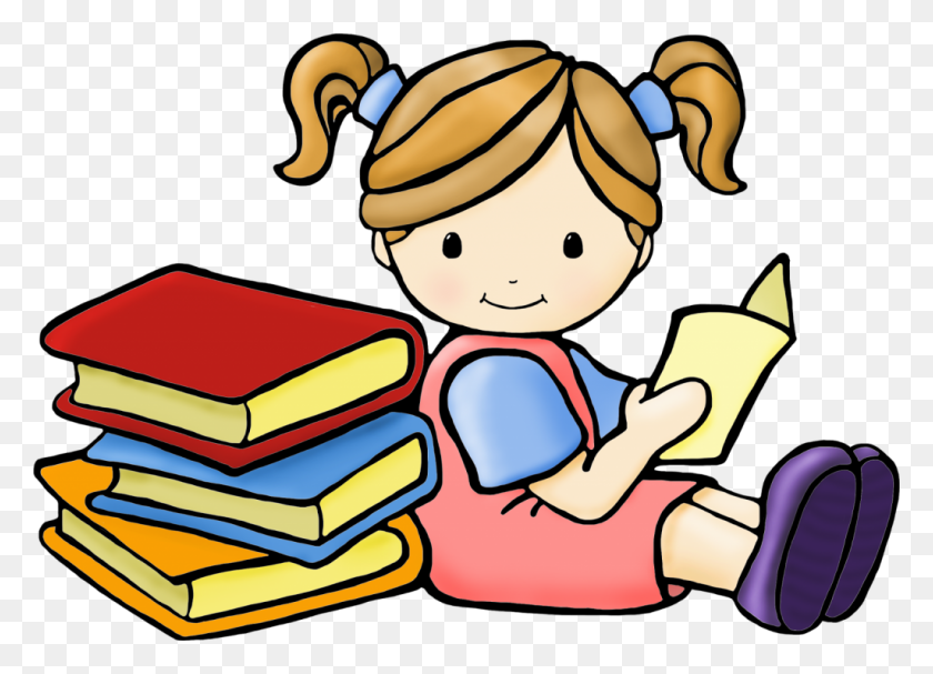 1024x719 Kid Reading Clipart Group With Items - Kids Sharing Toys Clipart
