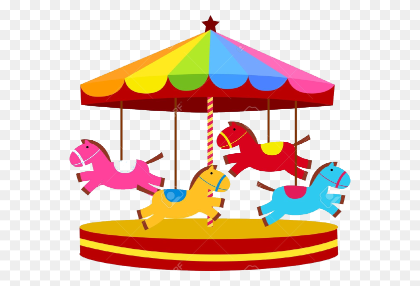 562x511 Kiddie Rides - Amusement Park Clipart