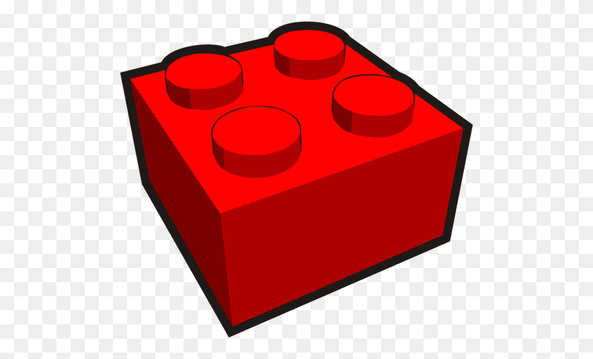 500x449 Kid's Brick Element Red Vector Clip Art - Toy Blocks Clipart