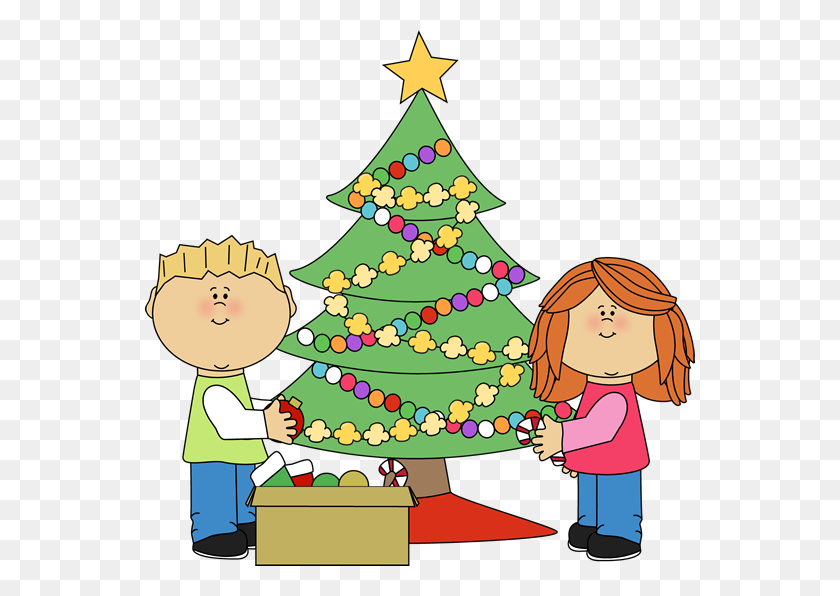 550x536 Imágenes Prediseñadas De Niños Decorando Un Árbol De Navidad - Imágenes Prediseñadas De Decoraciones De Árboles De Navidad