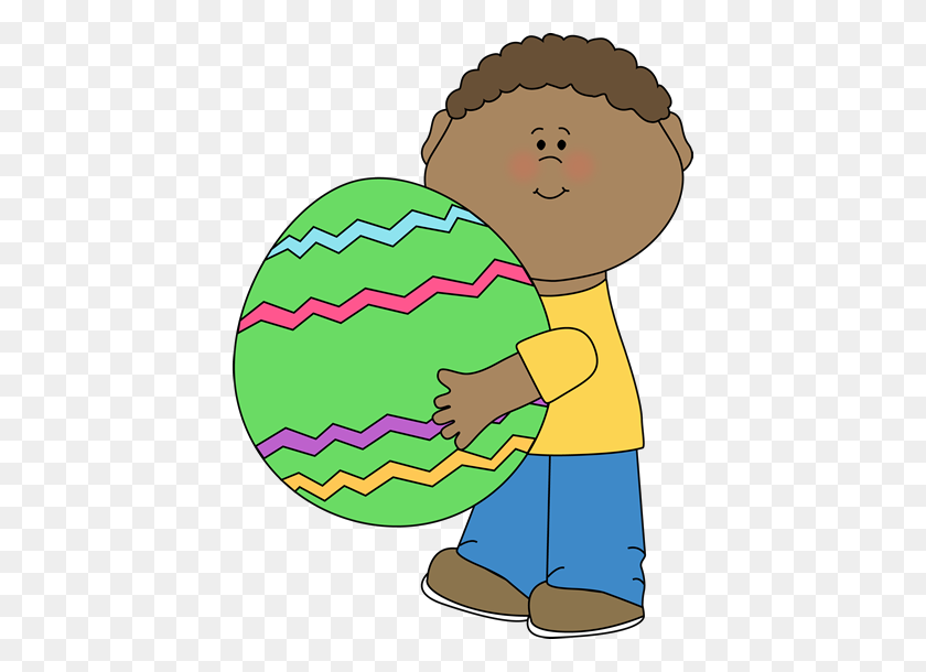 418x550 Kids Easter Clipart - Children Border Clipart