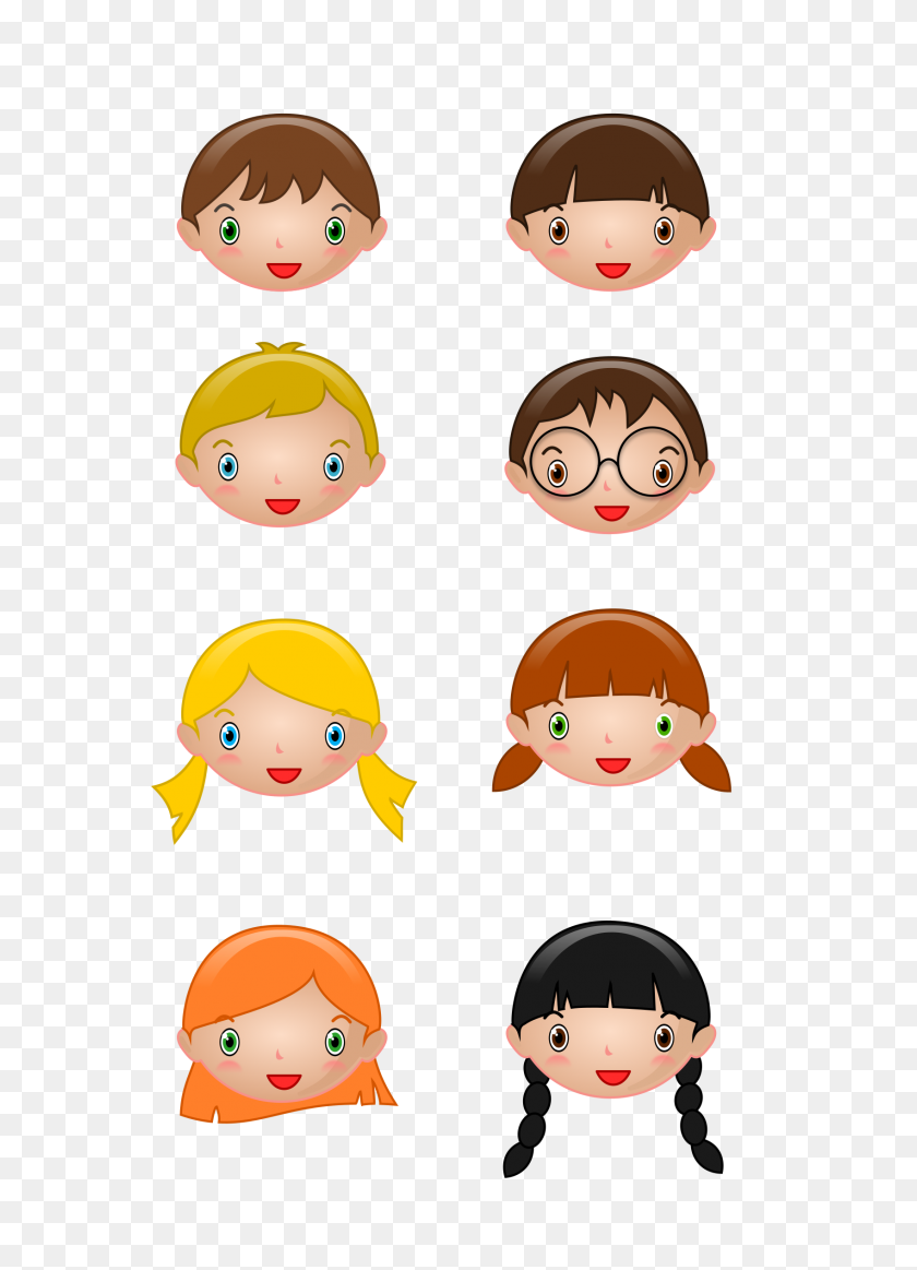 1697x2400 Kids Faces Icons Png - Faces PNG