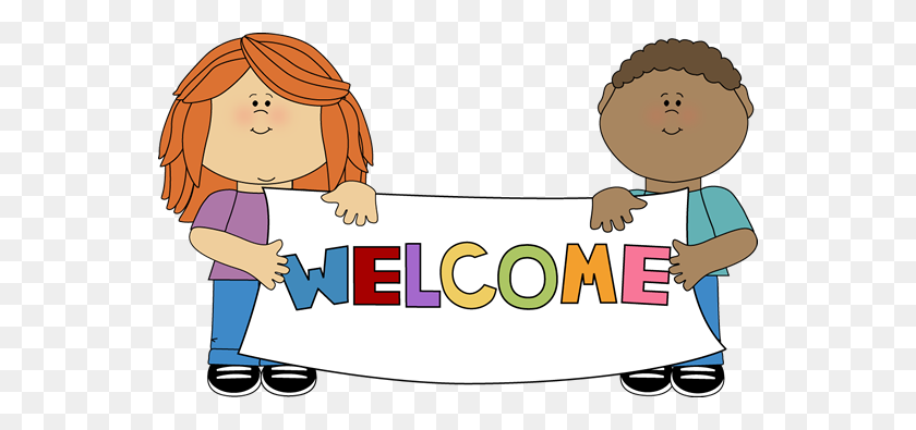550x335 Kids Holding A Welcome Sign Clip Art - To Arrive Clipart