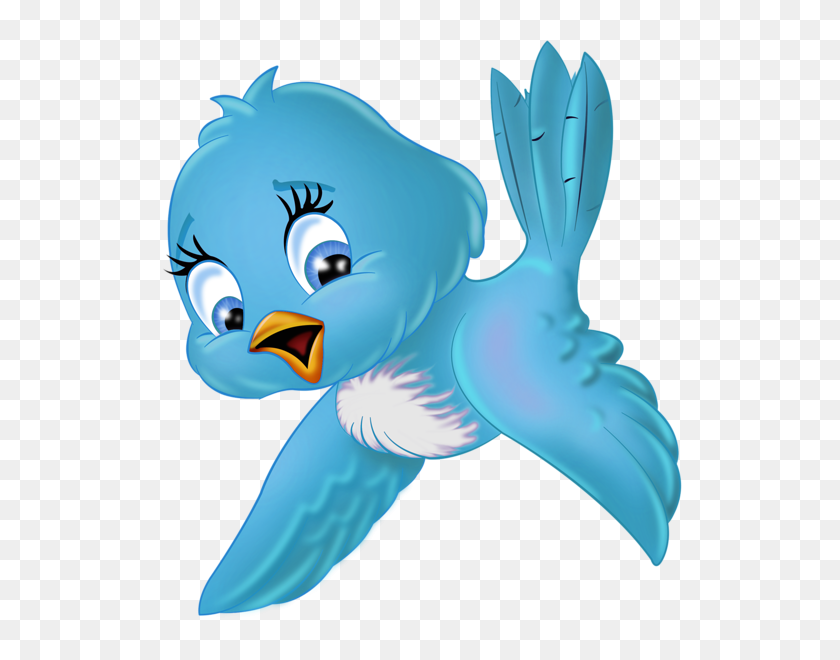 546x600 Ilustración Infantil De Pájaro Azul - Crocs Clipart