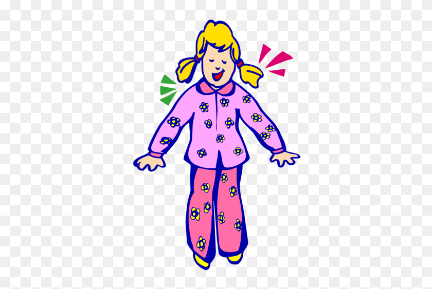350x503 Kids In Pajamas Clipart Clip Art Library - Kids Clipart