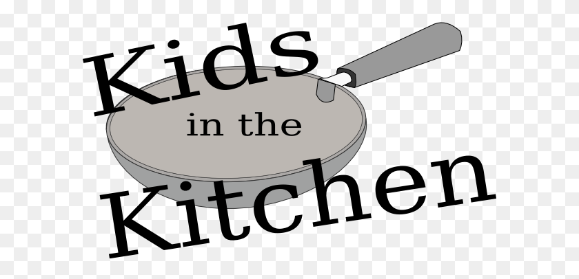 600x346 Kids In The Kitchen Pan Logo Clip Art - Kids Cooking Clipart