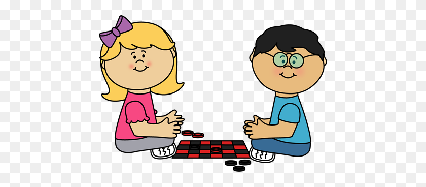 450x308 Kids Playing Checkers Clip Art Dover Library - Image Clipart