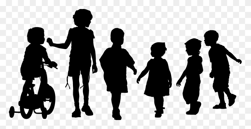 779x371 Kids Playing Silhouette Png Png Image - Children Silhouette PNG