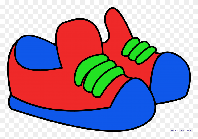 5511x3731 Kids Shoes Red Blue Clip Art - Science Fiction Clipart
