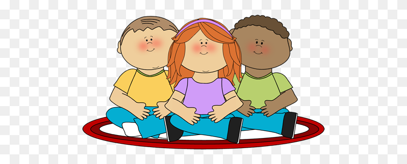 500x280 Kids Sitting On School Rug Clip Art - Kids Sitting Clipart