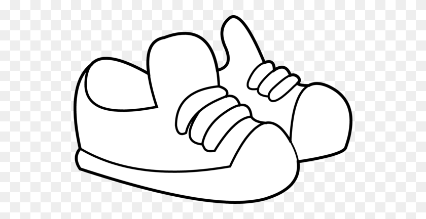550x373 Kids Sneakers Coloring Page - Shoes Clipart