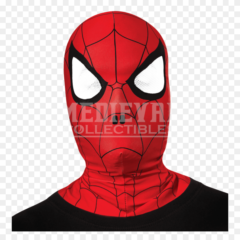 850x850 Kids Spider Man Fabric Overhead Mask - Spiderman Mask PNG
