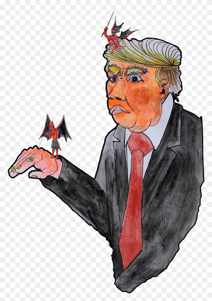 981x1426 Killuminati Archibald Butler A Ilustrador Digital, Web - Trump Png