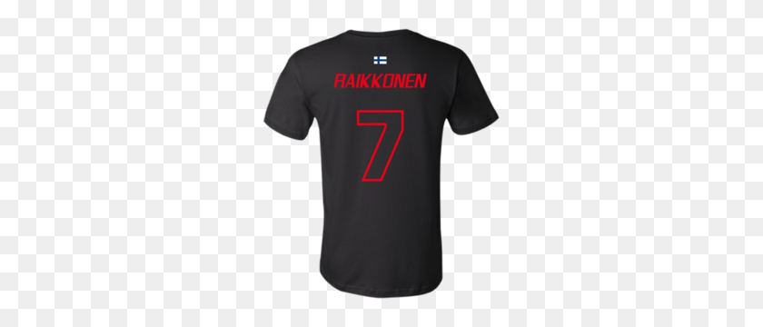 300x300 Kimi Raikkonen No Jersey Camiseta Negra Fórmula Camisetas - Camiseta Plantilla Png