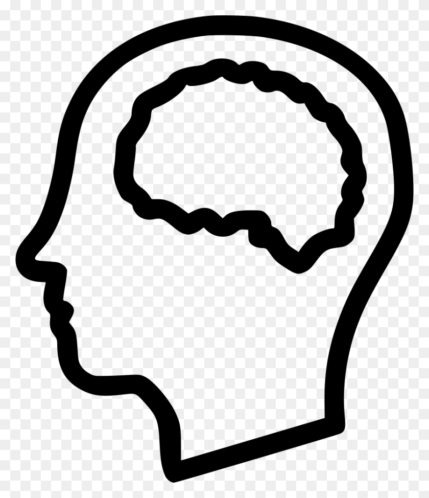 836x980 Comentarios De La Mente De King Brain Head - Brain Outline Clipart